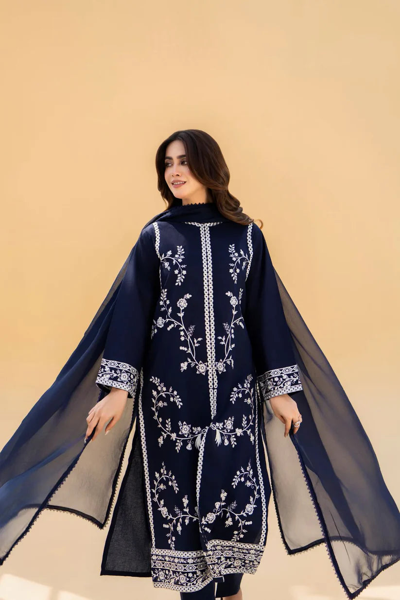 MYSTIC BLUE EMBROIDERY 3PC