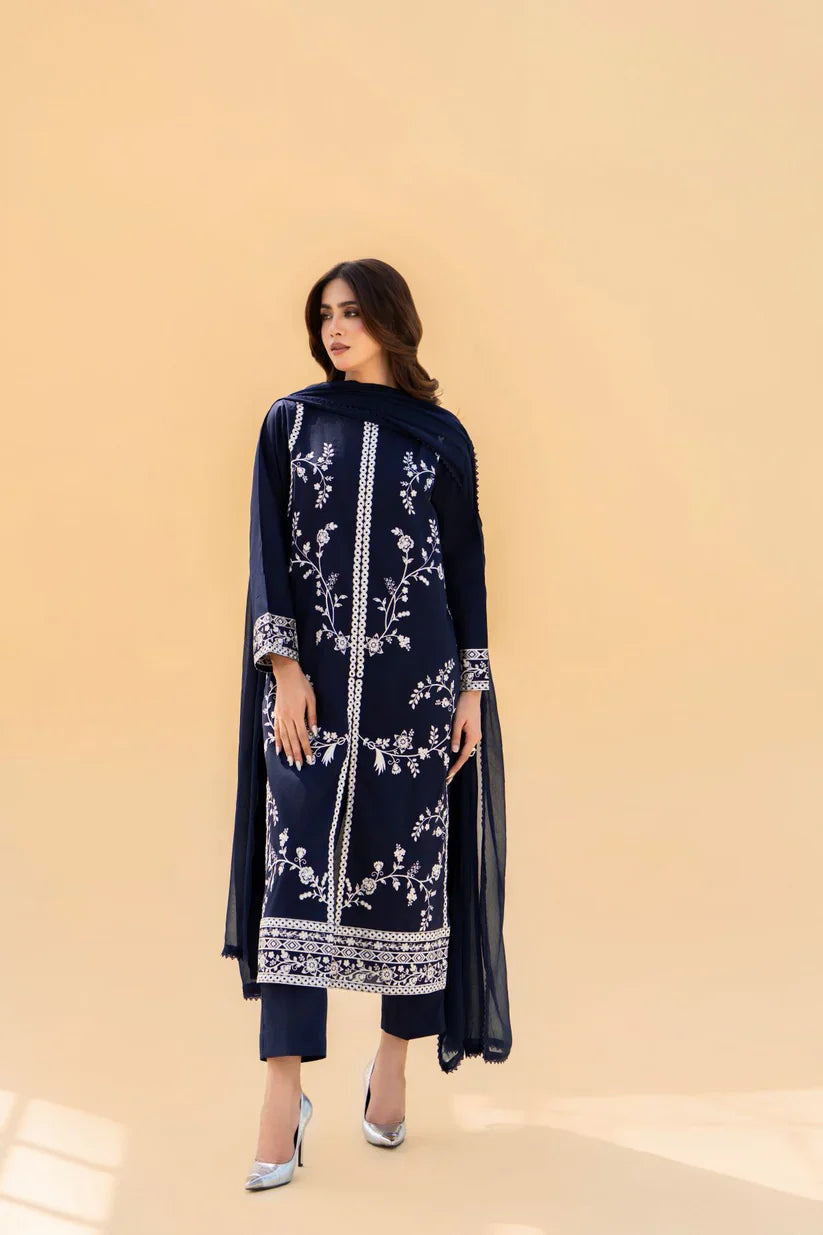 MYSTIC BLUE EMBROIDERY 3PC