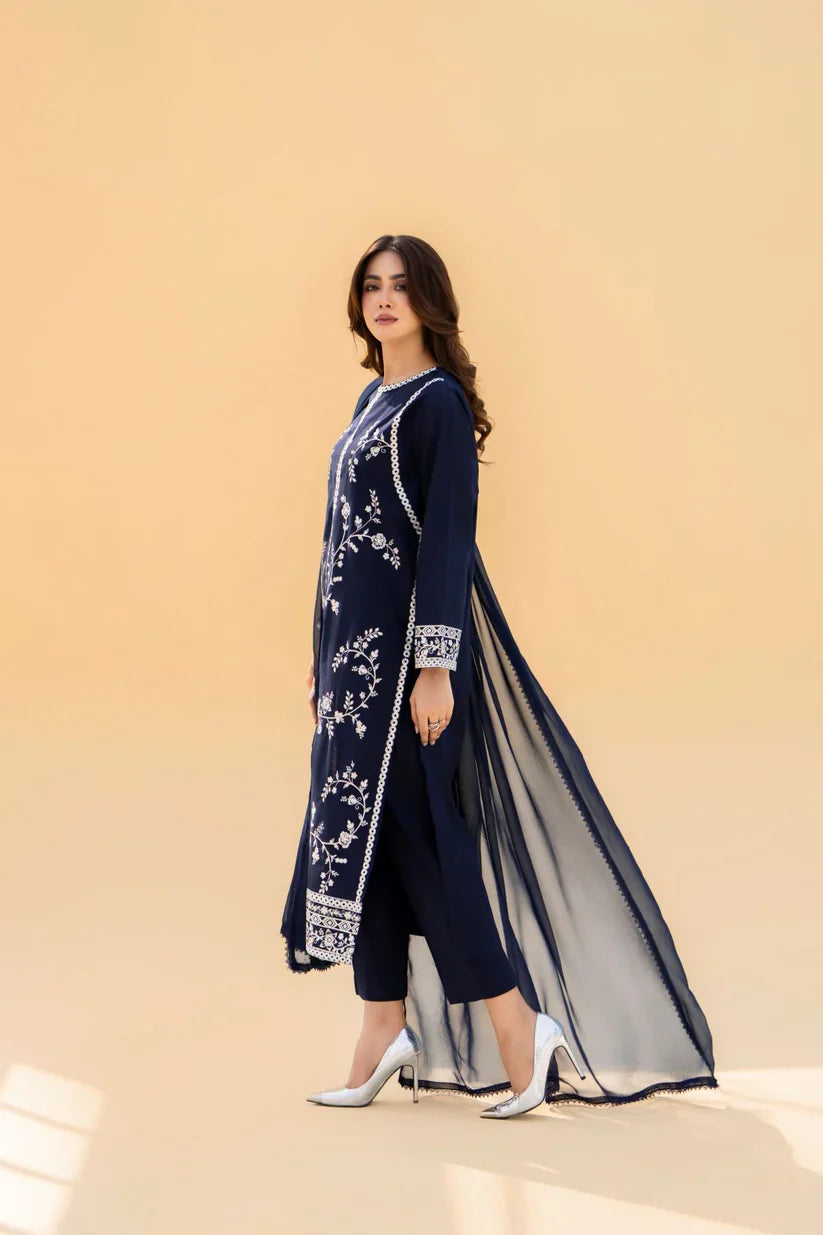 MYSTIC BLUE EMBROIDERY 3PC