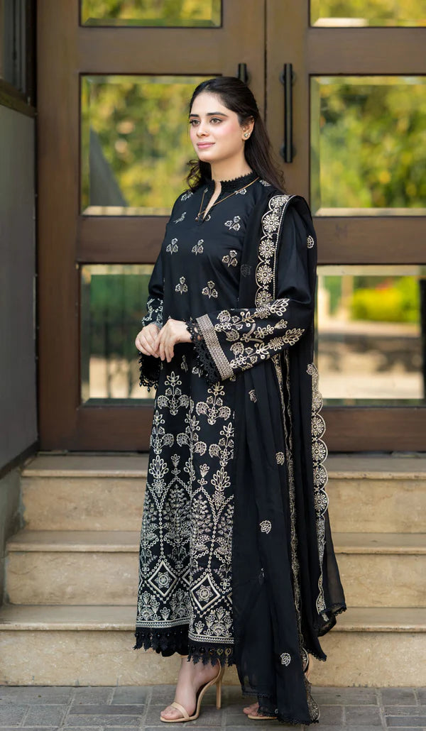 BLACK EMBROIDERY 3PC