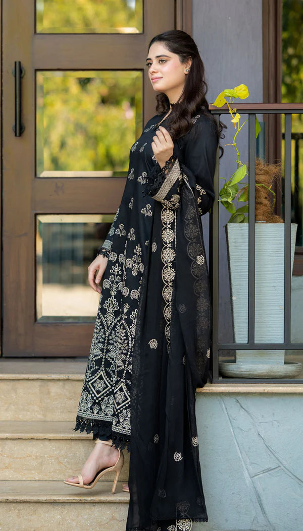 BLACK EMBROIDERY 3PC
