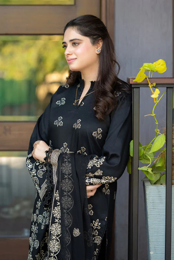 BLACK EMBROIDERY 3PC