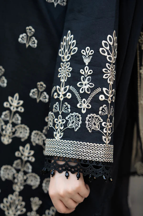 BLACK EMBROIDERY 3PC