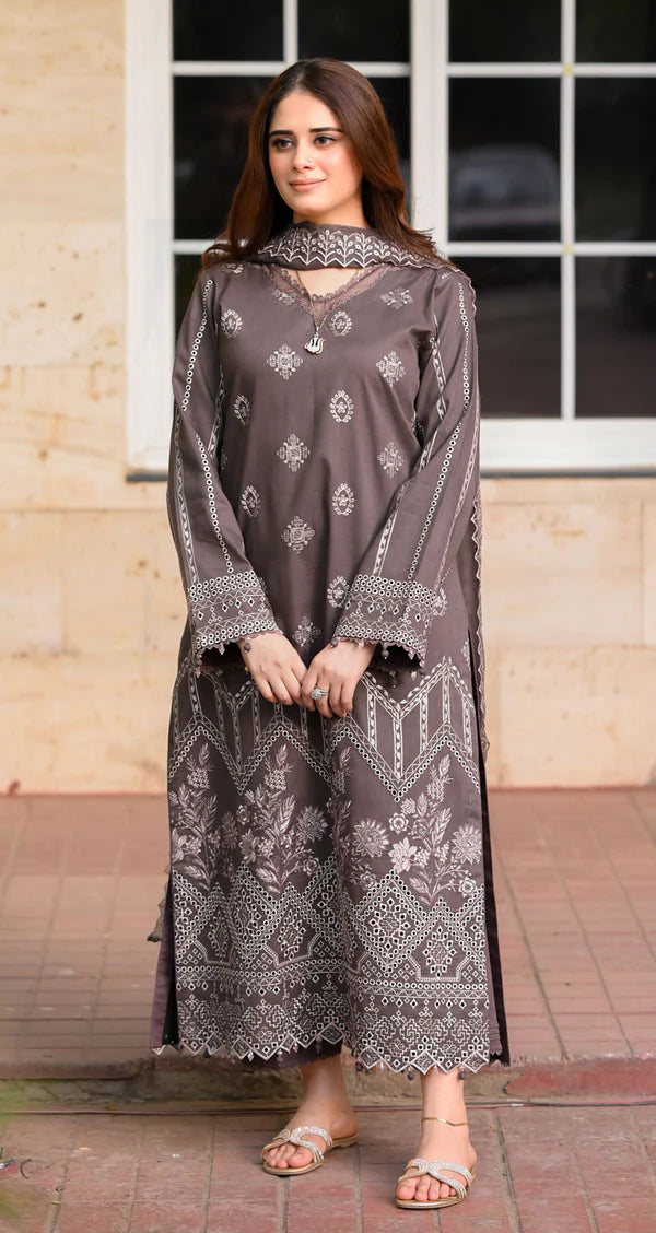 IRON GREY EMBROIDERY 3PC