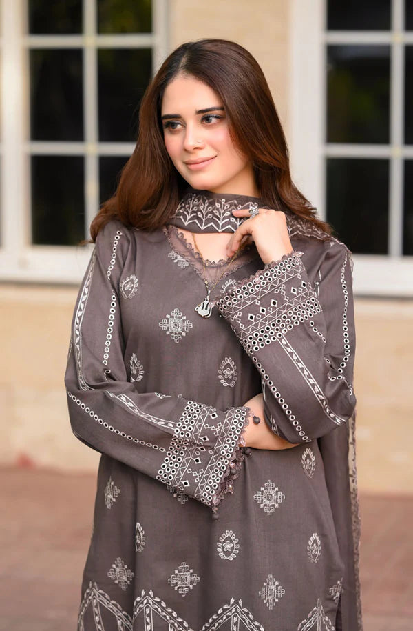 IRON GREY EMBROIDERY 3PC