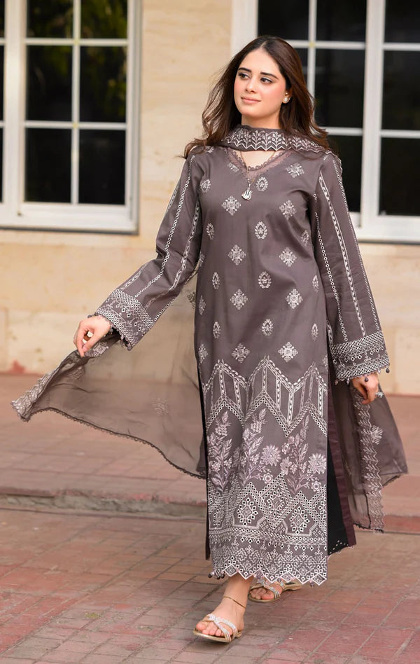 IRON GREY EMBROIDERY 3PC