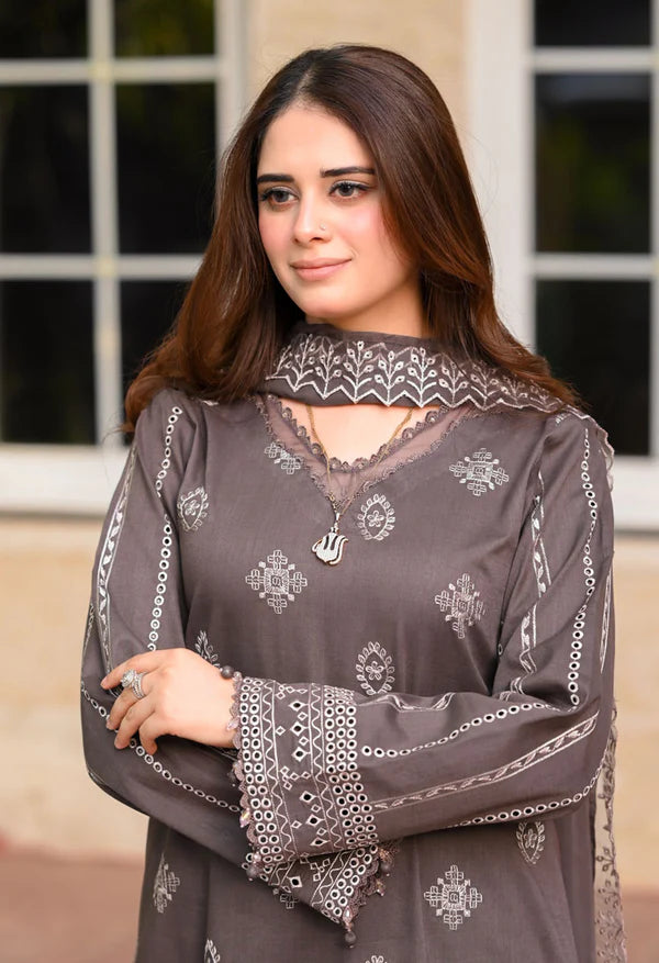 IRON GREY EMBROIDERY 3PC