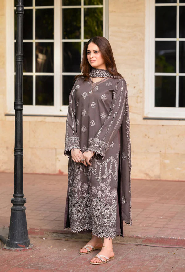IRON GREY EMBROIDERY 3PC