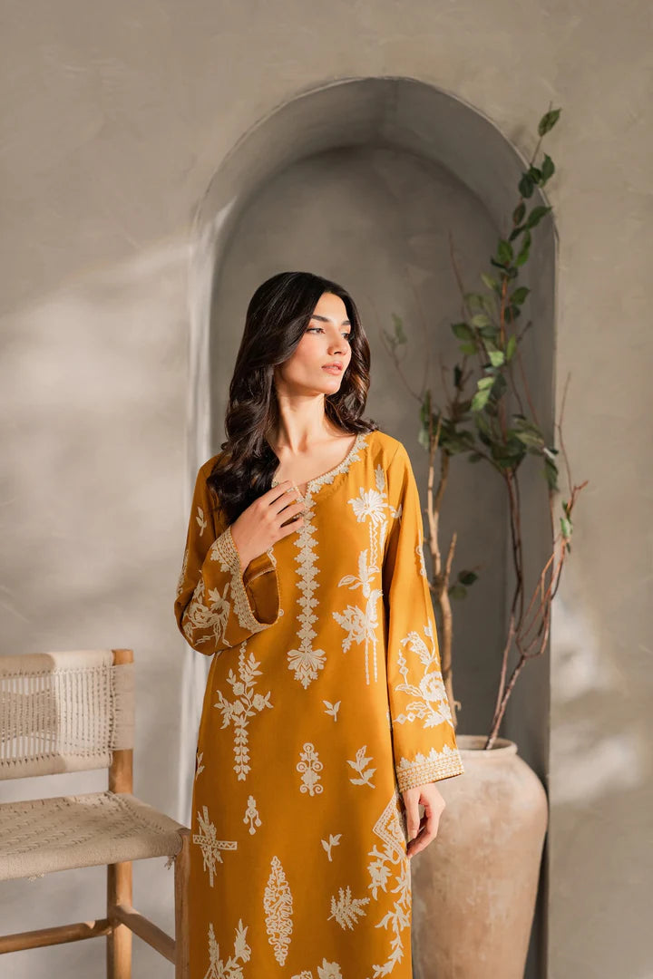 MUSTARD EMBROIDERY 3PC