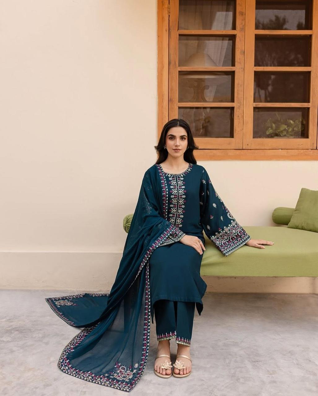 MASHAL 3PCS EMBROIDERY