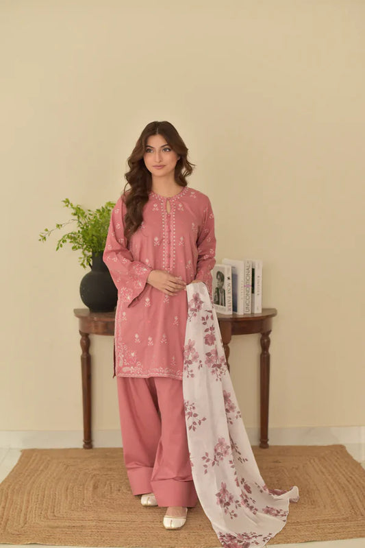 Flowers 3Pcs (Frashi Shalwar)