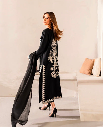 Blackish 3Pcs Embroidery