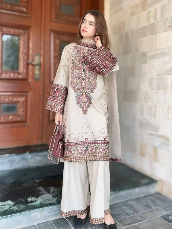 Afreen 3Pcs Embroidery