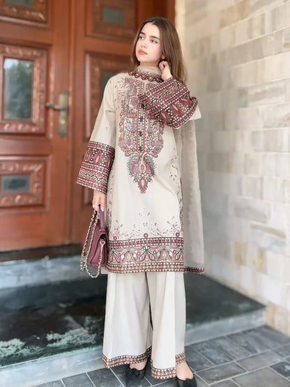 Afreen 3Pcs Embroidery
