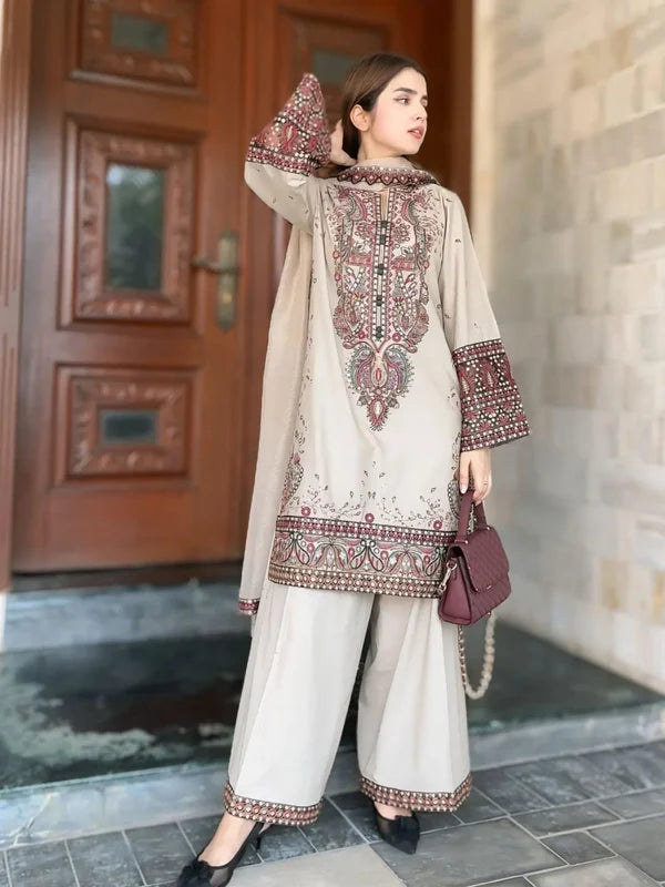 Afreen 3Pcs Embroidery