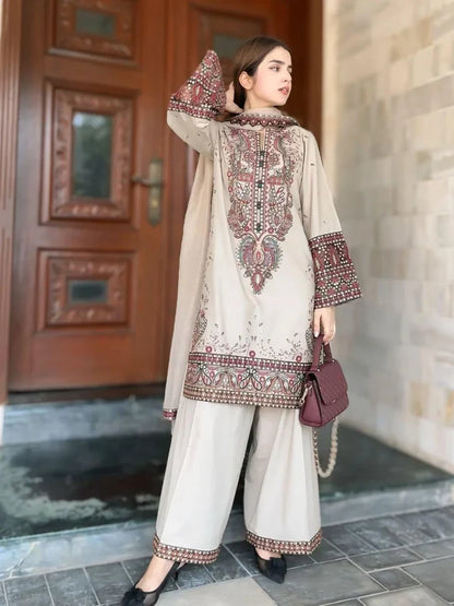 Afreen 3Pcs Embroidery