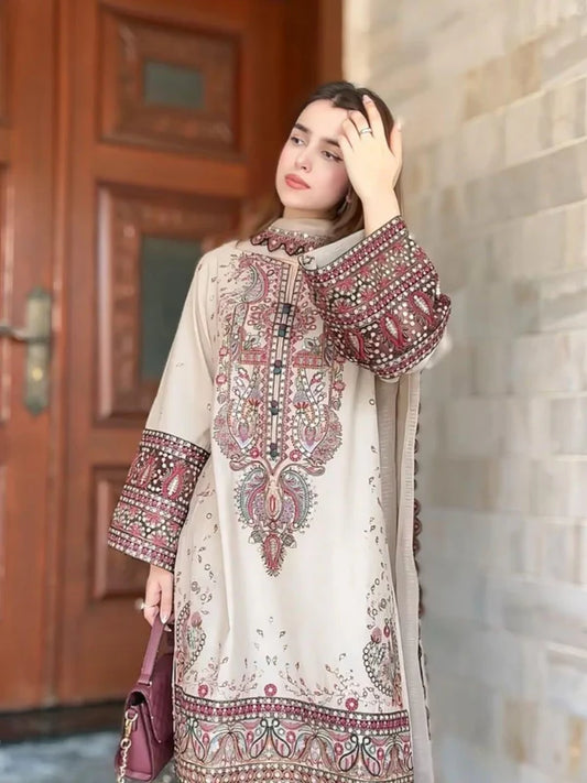 Afreen 3Pcs Embroidery