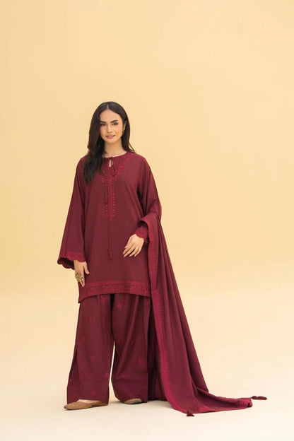 Mahzeb 3Pcs Embroidery(Farshi Shalwar)