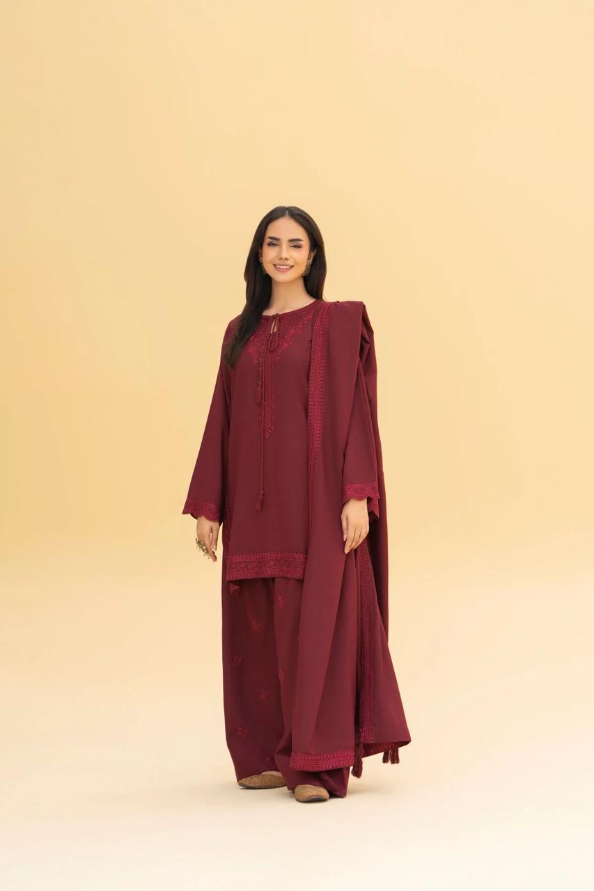 Mahzeb 3Pcs Embroidery(Farshi Shalwar)